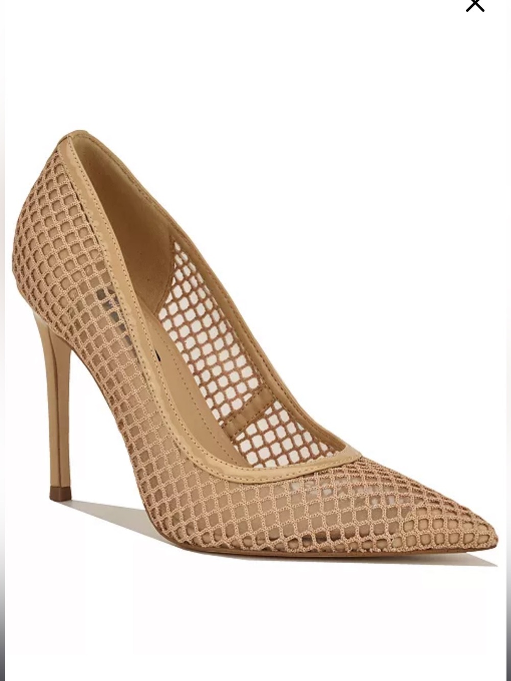 Nine West 6.5 size Women's Nude Mesh Pointed-Toe Stiletto Pump